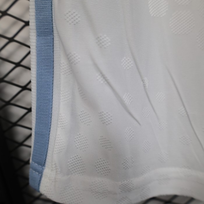 Player Version 2025 Argentina 50th Anniversary Soccer Shorts White Football Shorts