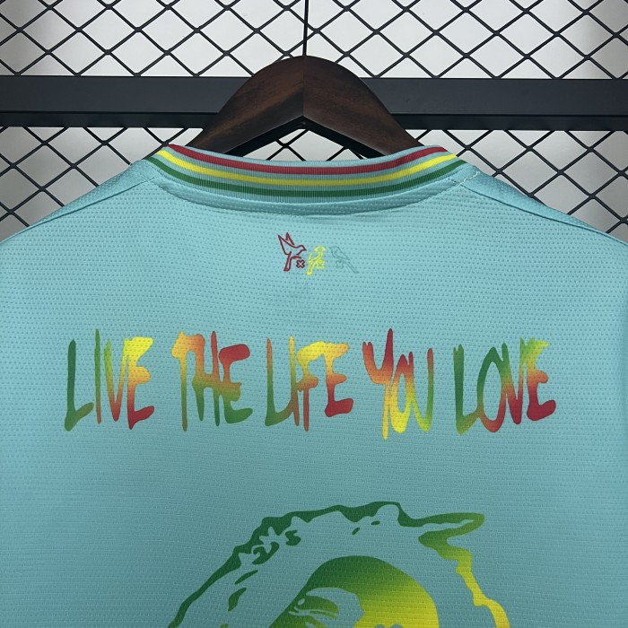Fans Version 2025-2026 Ajax Green Bob Marley Soccer Jersey Vintage Football Shirt