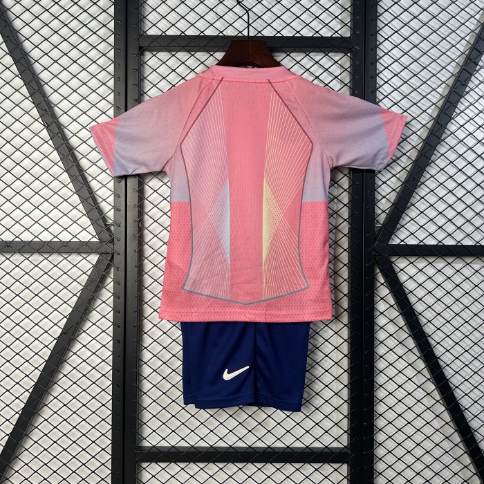 Youth Uniform Kids Kit 2025-2026 Barcelona Special Edition Soccer Jersey Shorts Child Football Set