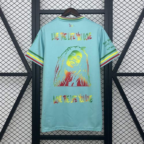 Fans Version 2025-2026 Ajax Green Bob Marley Soccer Jersey Vintage Football Shirt