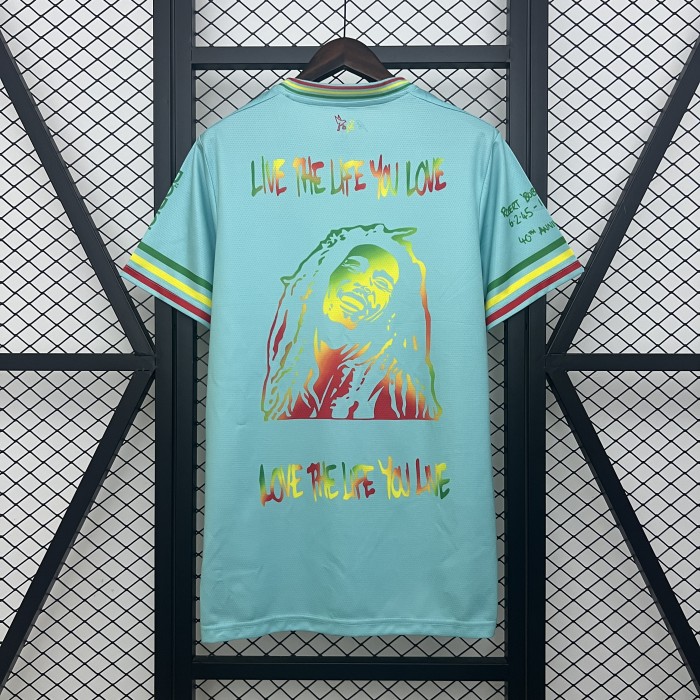 Fans Version 2025-2026 Ajax Green Bob Marley Soccer Jersey Vintage Football Shirt