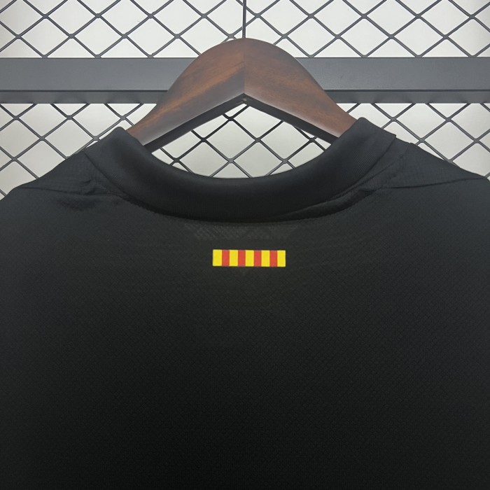 Barca Camisetas de Futbol Fan Version 2024-2025 Barcelona Travis Scott Away Black Soccer Jersey
