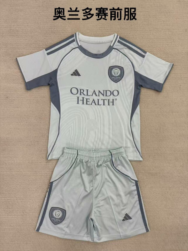 Youth Uniform Kids Kit Orlando City 2025-2026 Soccer Jersey Shorts Child Football Set