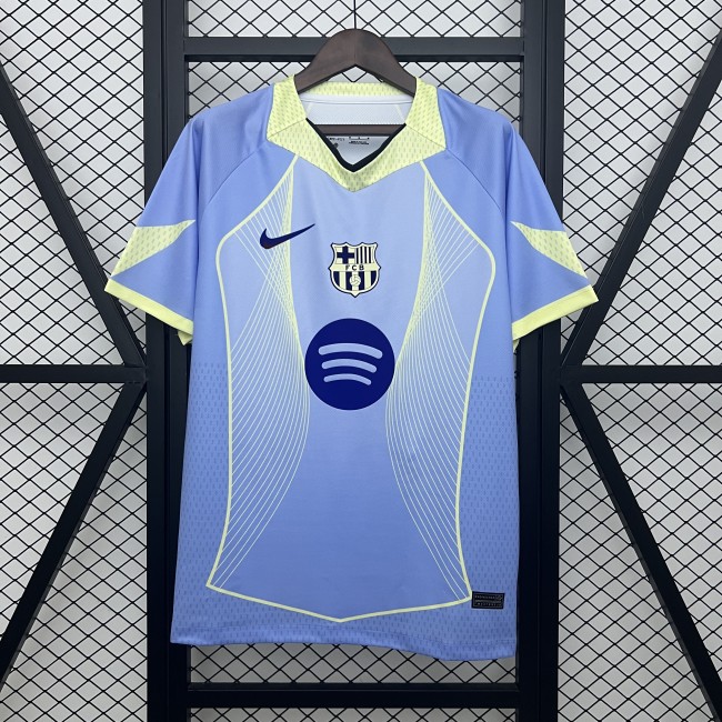 Barca Camisetas de Futbol Fans Version 2025-2026 Barcelona Blue Special Edition Soccer Jersey