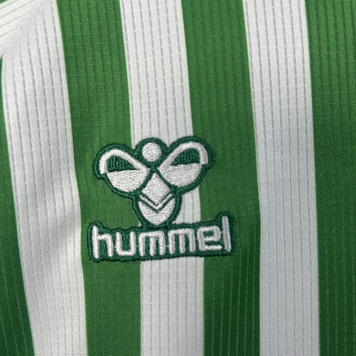 Youth Uniform Kids Kit 2025-2026 Real Betis Conference Final Soccer Jersey Shorts Child Football Set