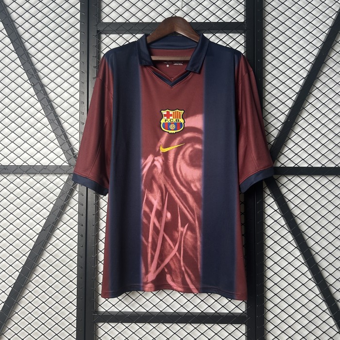 Barca Camisetas de Futbol Fans Version 2025-2026 Barcelona 2 Red Travis Scott Soccer Jersey