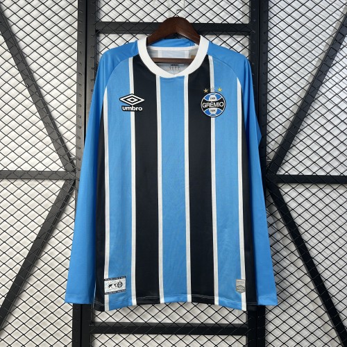 Long Sleeve Fan Version 2025-2026 Gremio Home Soccer Jersey Football Shirt