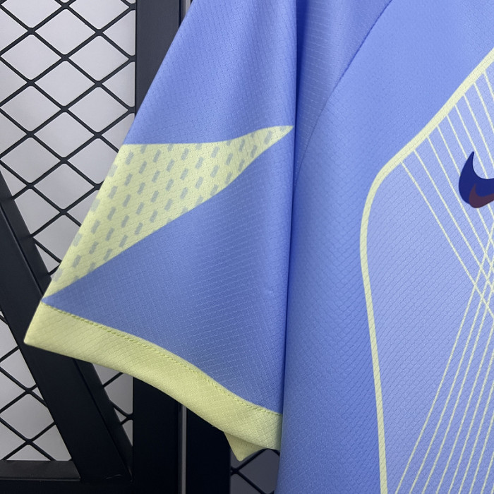 Barca Camisetas de Futbol Fans Version 2025-2026 Barcelona Blue Special Edition Soccer Jersey