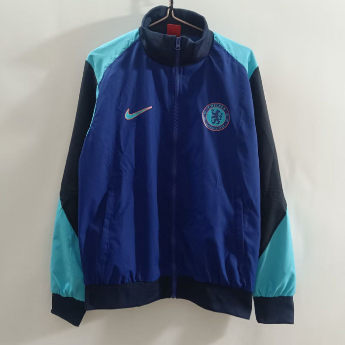 2025-2026 Chelsea Dark Blue Soccer Windbreaker Jacket Football Jacket