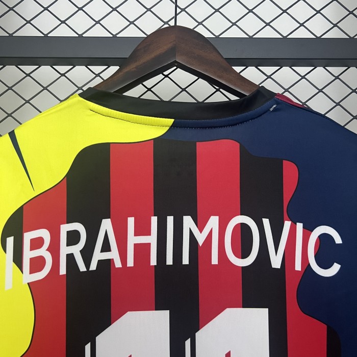 Ibrahimovic 11 Team Combine Version 2025-2026 Barcelona AC Milan PSG Inter Milan Sweden Ajax Soccer Jersey Football Shirt