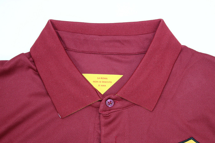 with Serie A Patch Retro Jersey 2014-2015 As Roma Home Soccer Jersey Vintage Football Shirt