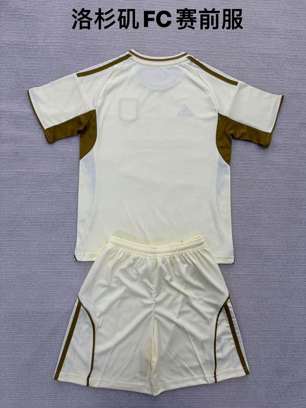 Youth Uniform Kids Kit 2025-2026 Los Angeles FC Soccer Training Jersey Shorts Child Football Set