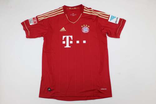 with Bundesliga Patch Retro Jersey 2012-2013 Bayern Munich Home Soccer Jersey Vintage Football Shirt