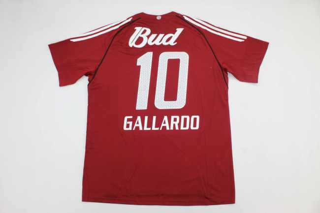 Retro Jersey 2005-2006 River Plate GALLARDO 10 Away Red Soccer Jersey Vintage Football Shirt