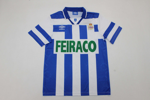 Retro Jersey 1994-1995 Deportivo La Coruna MAKAAY 7 Home Soccer Jersey Camisetas de Futbol