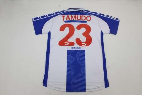 Retro Camisetas de Futbol 1999-2000 Espanyol TAMUDO 23 Home Soccer Jersey Vintage Football Shirt