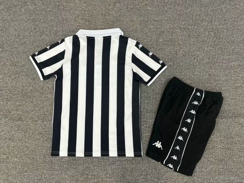 Retro Youth Uniform Kids Kit 1999-2000 Juventus Home Soccer Jersey Shorts Child Football Set