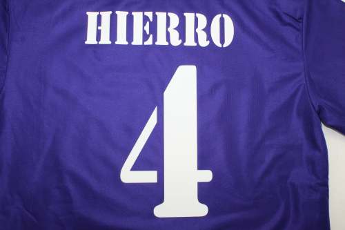 Retro Jersey 2002-2003 Real Madrid HIERRO 4 Third Away Purple/White Reversible Soccer Jersey Vintage Football Shirt