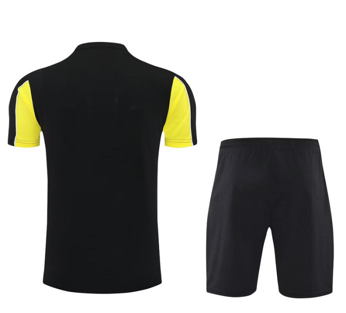 Adult Uniform 2025-2026 Dortmund Black/Yellow Soccer Training Shirt and Shorts BVB Football Set