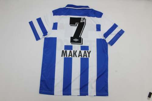 Retro Jersey 1994-1995 Deportivo La Coruna MAKAAY 7 Home Soccer Jersey Camisetas de Futbol