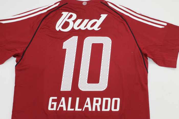 Retro Jersey 2005-2006 River Plate GALLARDO 10 Away Red Soccer Jersey Vintage Football Shirt
