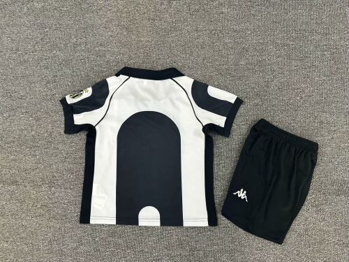 Retro Youth Uniform Kids Kit 1997-1998 Juventus Home Soccer Jersey Shorts Child Football Set