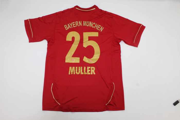 with Bundesliga Patch Retro Jersey 2012-2013 Bayern Munich MULLER 25 Home Soccer Jersey Vintage Football Shirt