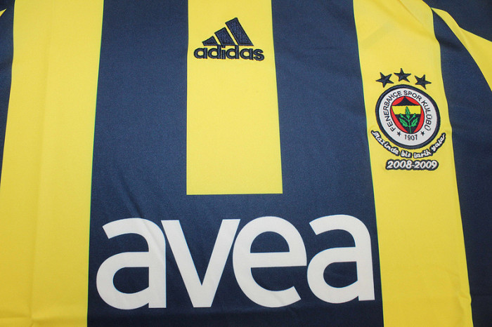 Retro Jersey 2008-2009 Fenerbahce b.guiza 14 Home Soccer Jersey Vintage Football Shirt