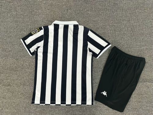 Retro Youth Uniform Kids Kit 1998-1999 Juventus Home Soccer Jersey Shorts Child Football Set