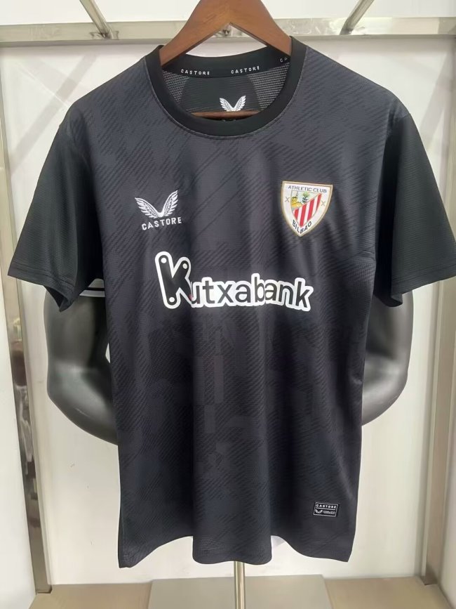 Fan Version 2025-2026 Athletic Bilbao Black Goalkeeper Soccer Jersey Football Shirt