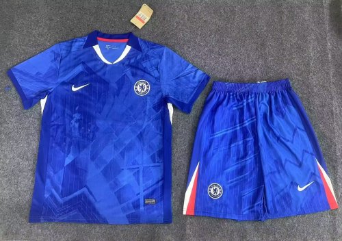 without Sponor Logo Adult Uniform 2025-2026 Chelsea Home Soccer Jersey Shorts Football Kit