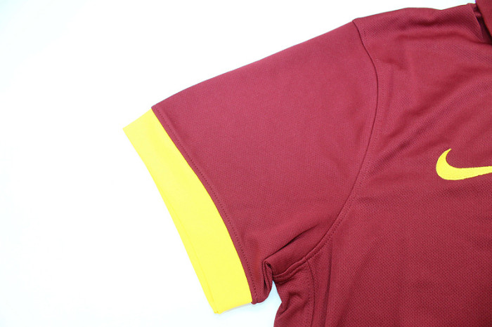 with Serie A Patch Retro Jersey 2014-2015 As Roma Home Soccer Jersey Vintage Football Shirt