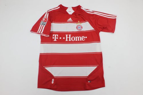 with Bundesliga Patch Retro Jersey 2007-2008 Bayern Munich Home Soccer Jersey Vintage Football Shirt