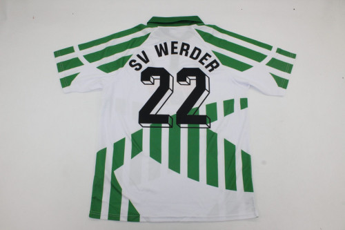Retro Jersey 1994 Werder Bremen SV WERDER 22 Home Soccer Jersey Vintage Football Shirt