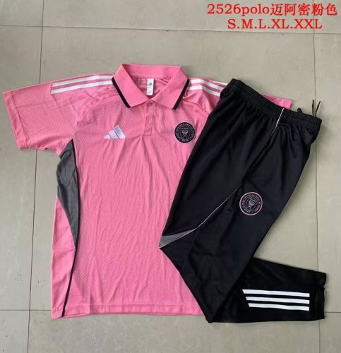 2025-2026 Inter Miami Pink Soccer Polo and Pants Football Kit