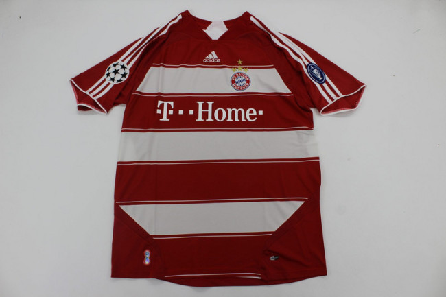 with UCL Patch Retro Jersey 2007-2008 Bayern Munich Home Soccer Jersey Vintage Football Shirt