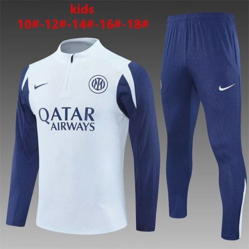 Youth 2025-2026 Inter Milan Light Blue Soccer Training Sweater and Pants Football Kit