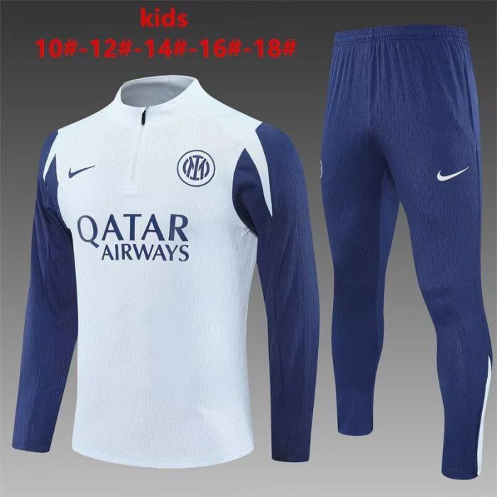 Youth 2025-2026 Inter Milan Light Blue Soccer Training Sweater and Pants Football Kit