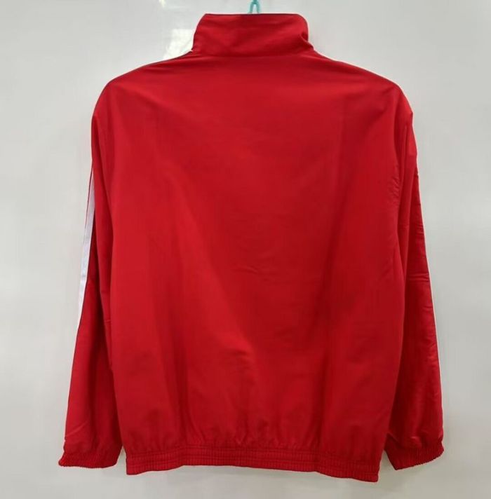 2025-2026 Liverpool Red/White Soccer Reversible Windbreaker Jacket Football Jacket