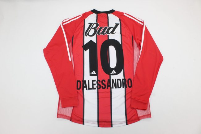 Long Sleeve Retro Jersey 2003-2004 River Plate D'ALESSANDRO 10 Away Soccer Jersey LS Vintage Football Shirt