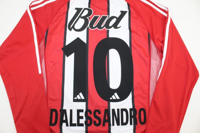 Long Sleeve Retro Jersey 2003-2004 River Plate D'ALESSANDRO 10 Away Soccer Jersey LS Vintage Football Shirt