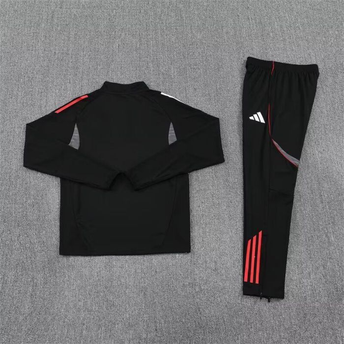 2025-2026 Ajax Black Soccer Training Sweater and Pants Football Kit