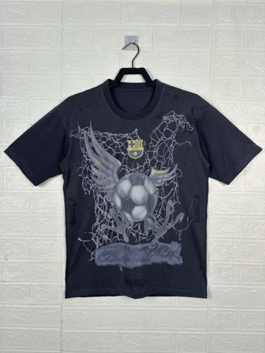 Barca Camisetas de Futbol Fan Version 2024-2025 Barcelona Travis Scott Black Soccer Jersey