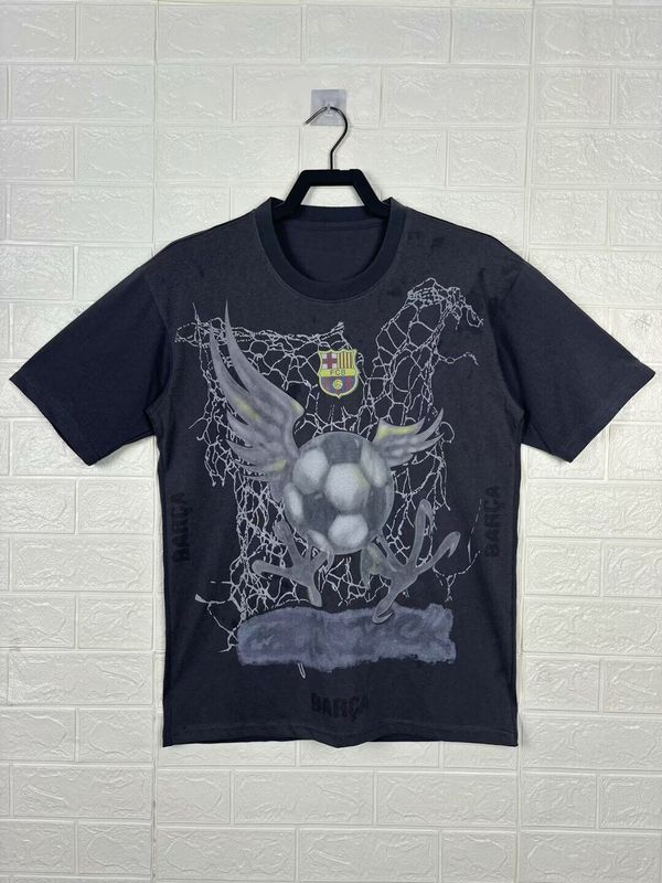 Barca Camisetas de Futbol Fan Version 2024-2025 Barcelona Travis Scott Black Soccer Jersey