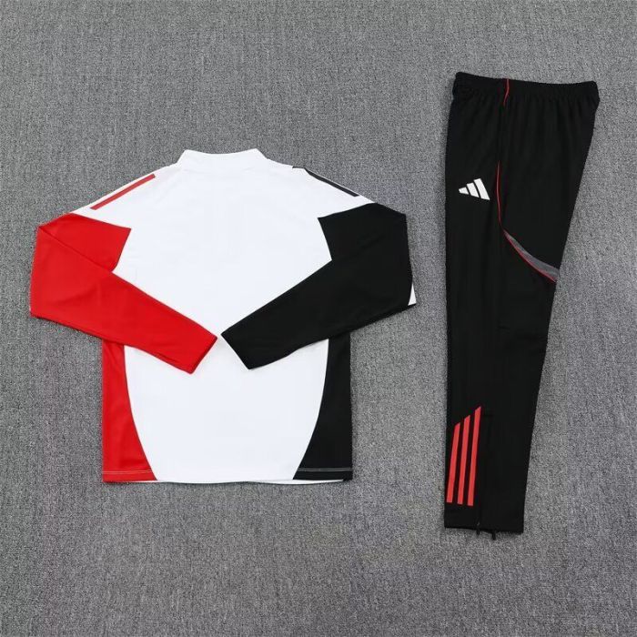 2025-2026 Ajax White Soccer Training Sweater and Pants Football Kit