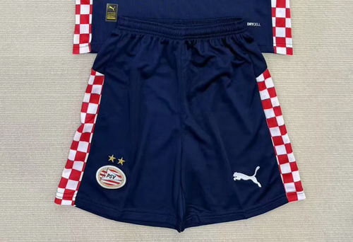 Fan Version 2025-2026 PSV Eindhoven Away Dark Blue Soccer Shorts Football Shorts