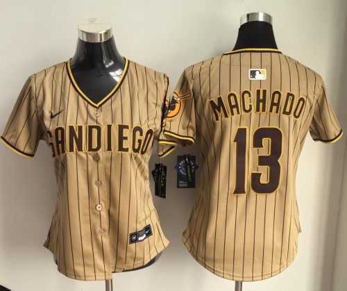 Women San Diego Padres 13 MACHADO 2025 Lady MLB Jersey