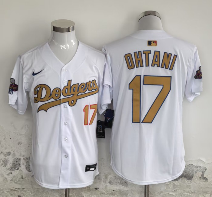 Los Angeles Dodgers 2025 OHTANI 17 White Champions MLB Jersey