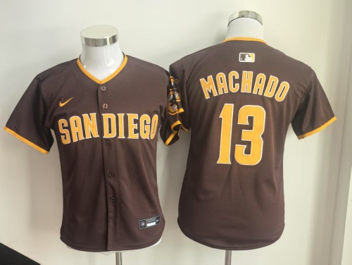 Youth San Diego Padres 13 MACHADO 2025 Coffee Kids MLB Jersey