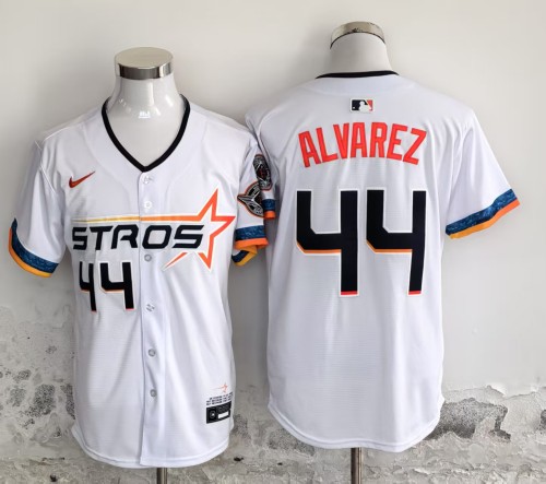 City Edition Houston Astros 2025 ALVAREZ 44 White Cool Base Jersey MLB Shirt